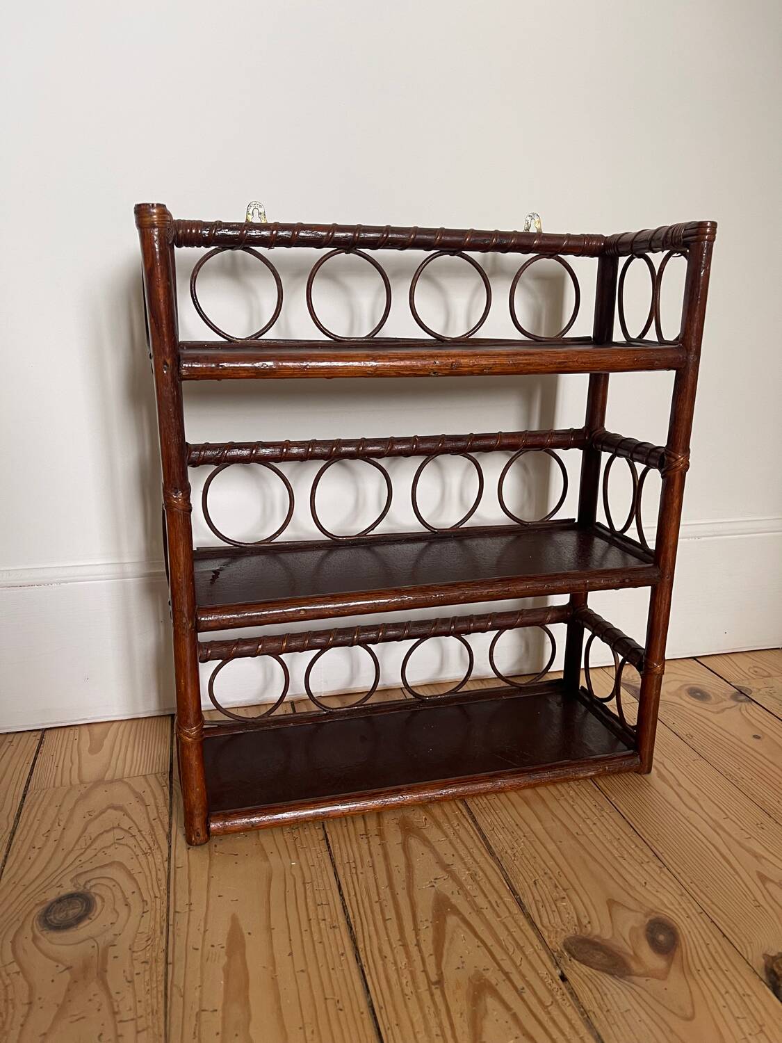 Vintage rattan shelf