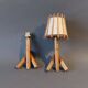 Pair of bamboo and rattan wall lights 1960/1970.