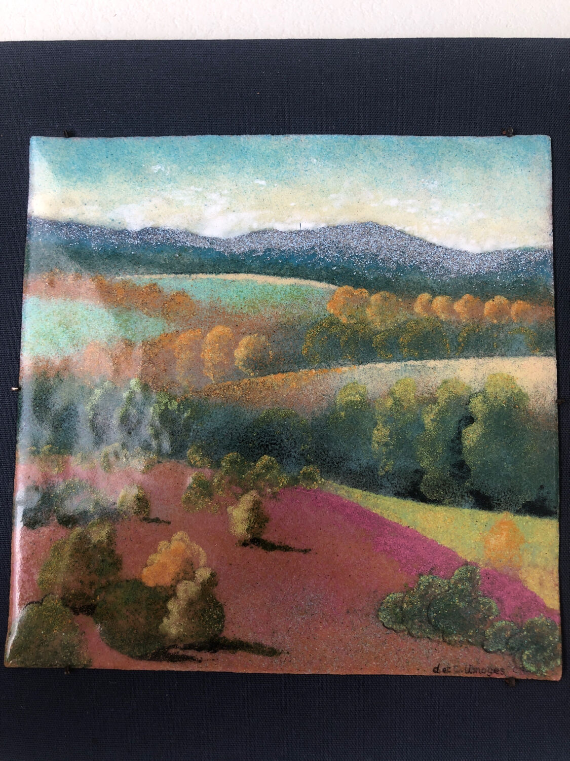 Tableau paysage céramique