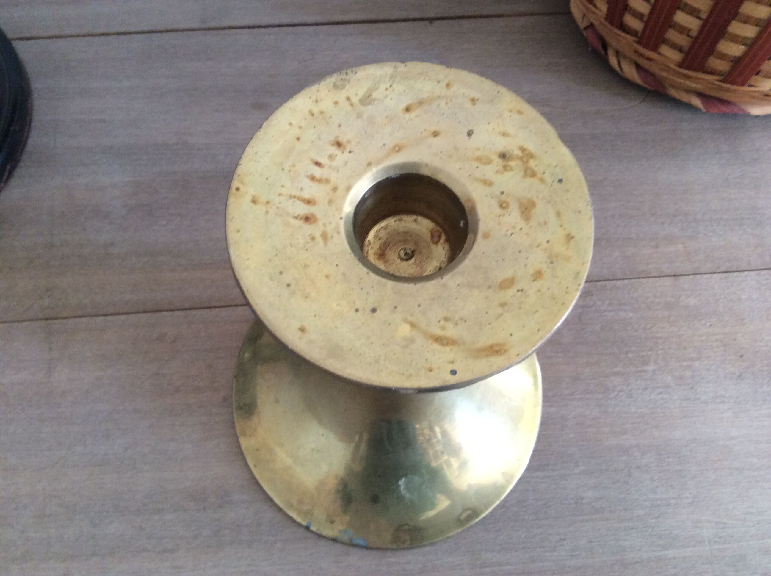 Brass candle holder