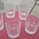 5 anciens verres à whisky en cristal taillé – belle qualité
