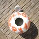 Antique Large Ginger Jar with Orange Floral Decor