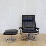 Leather ottoman chair