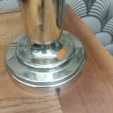 Applique avec globe en verre moulé ambré