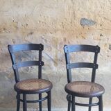2 chaises en bois courbé