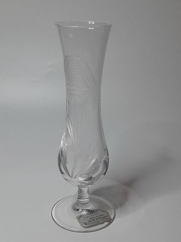 Vase soliflore en cristal taillé main - Valéry Klein, Baccarat