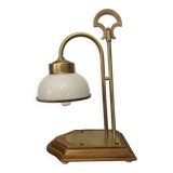 Lampe de chevet style Empire, bois et laiton
