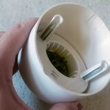 Two opaline glass globe wall lights