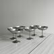 6 stainless steel footed bowls, Letang Remy style
