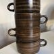 Set de 4 tasses déjeuner Salins décor bois 1970