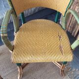 Paire de fauteuils en rotin