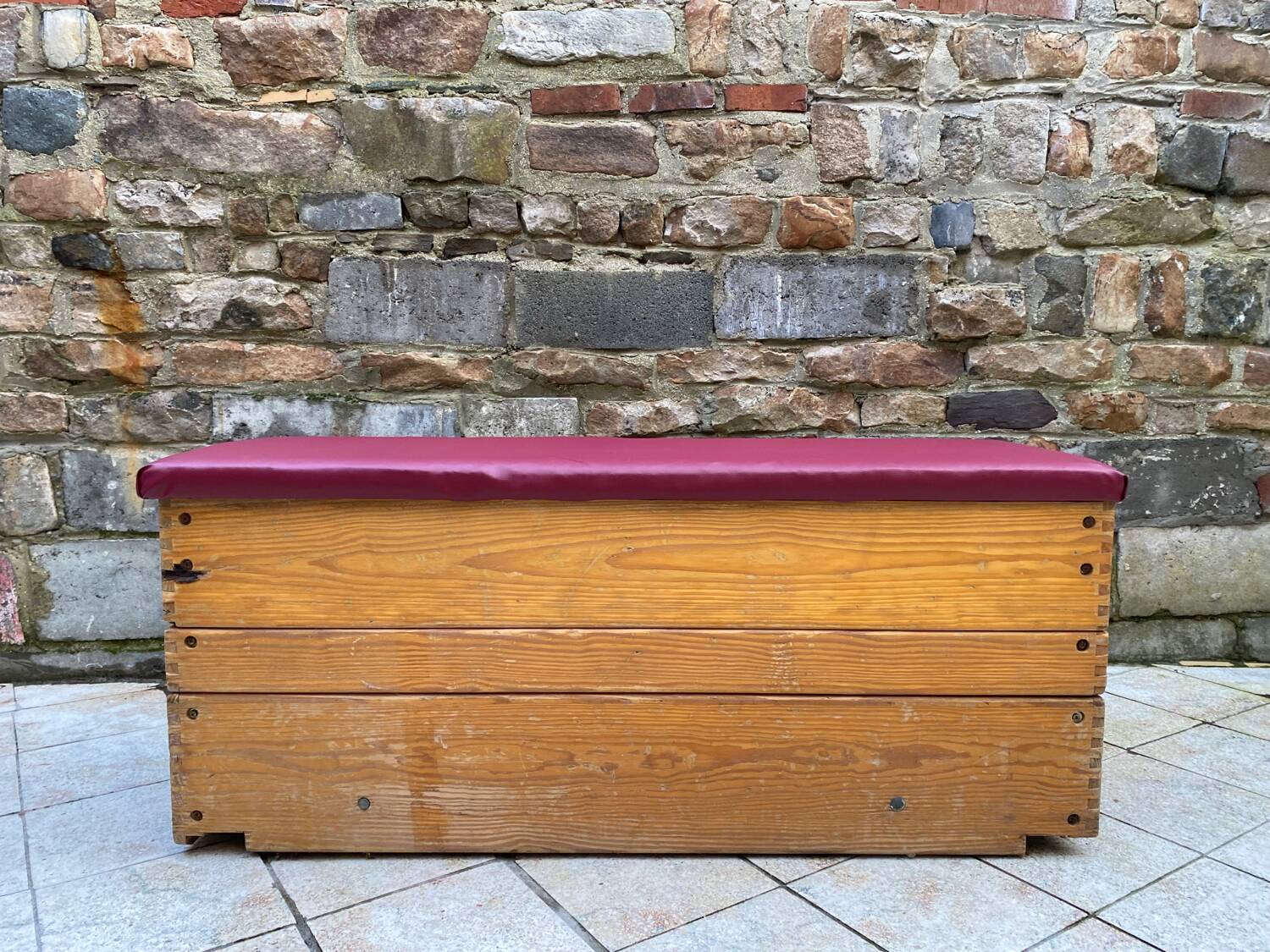 Old gymnastics plinth