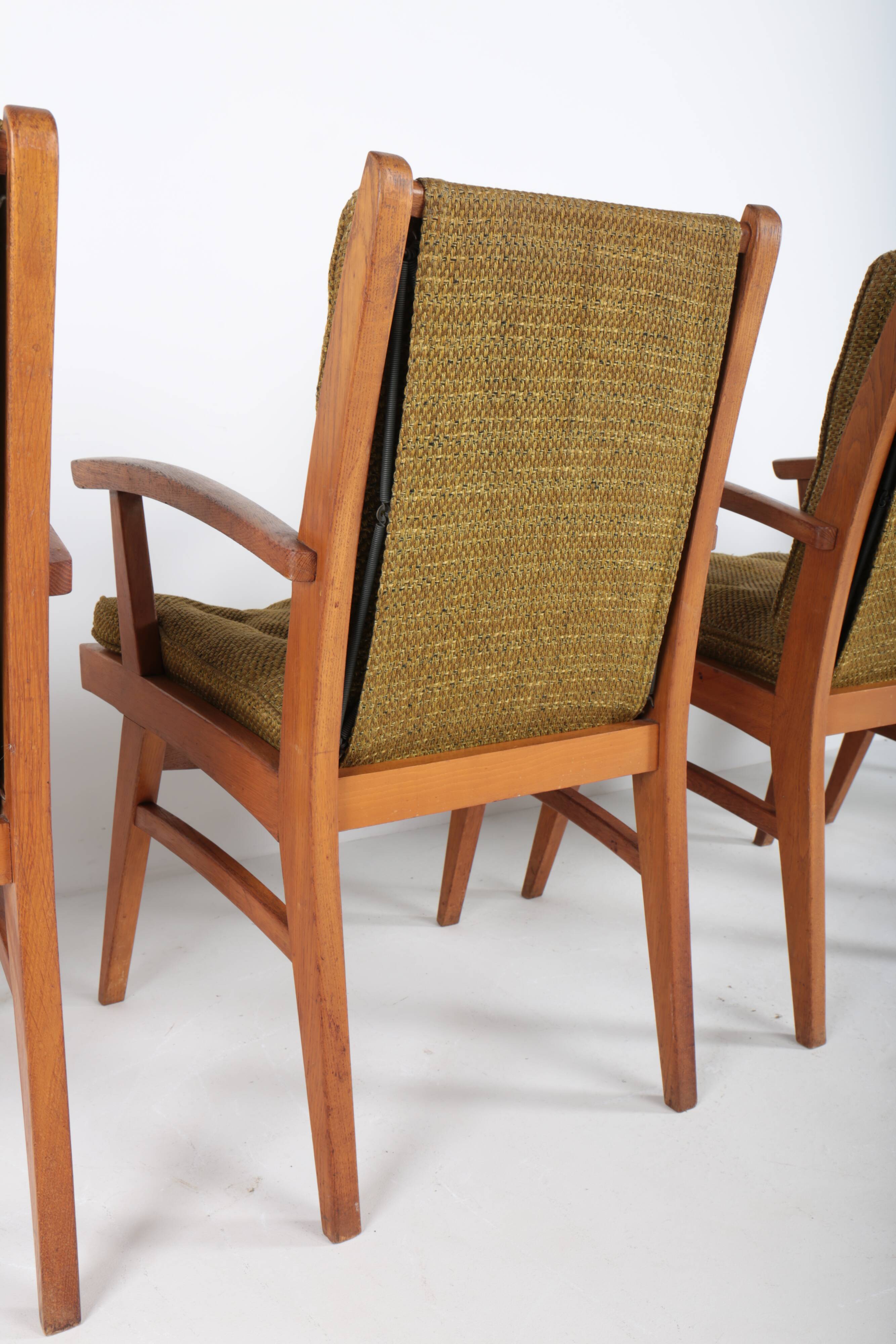 Set of 4 vintage Free-Span FS-116 armchairs, 50s