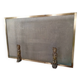 Pare feu bronze et laiton Anton Prinner