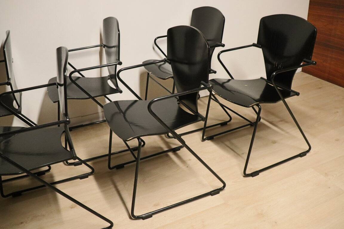 Série de 6 chaises EGOA 300 par Josep Mora - 1980
