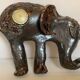 Bougeoir éléphant céramique irisée signée