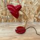 Vintage burgundy red table lamp - 1950s