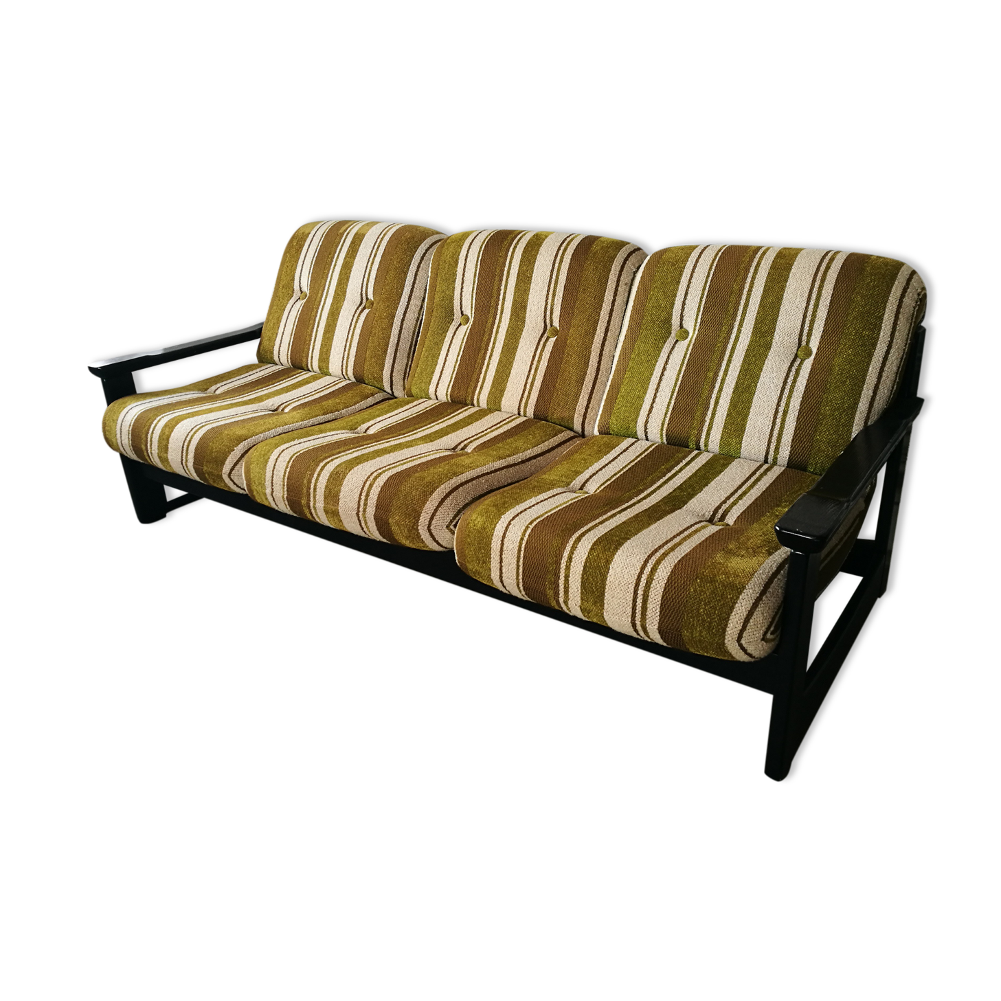 3-seater vintage velvet sofa 1970/1980