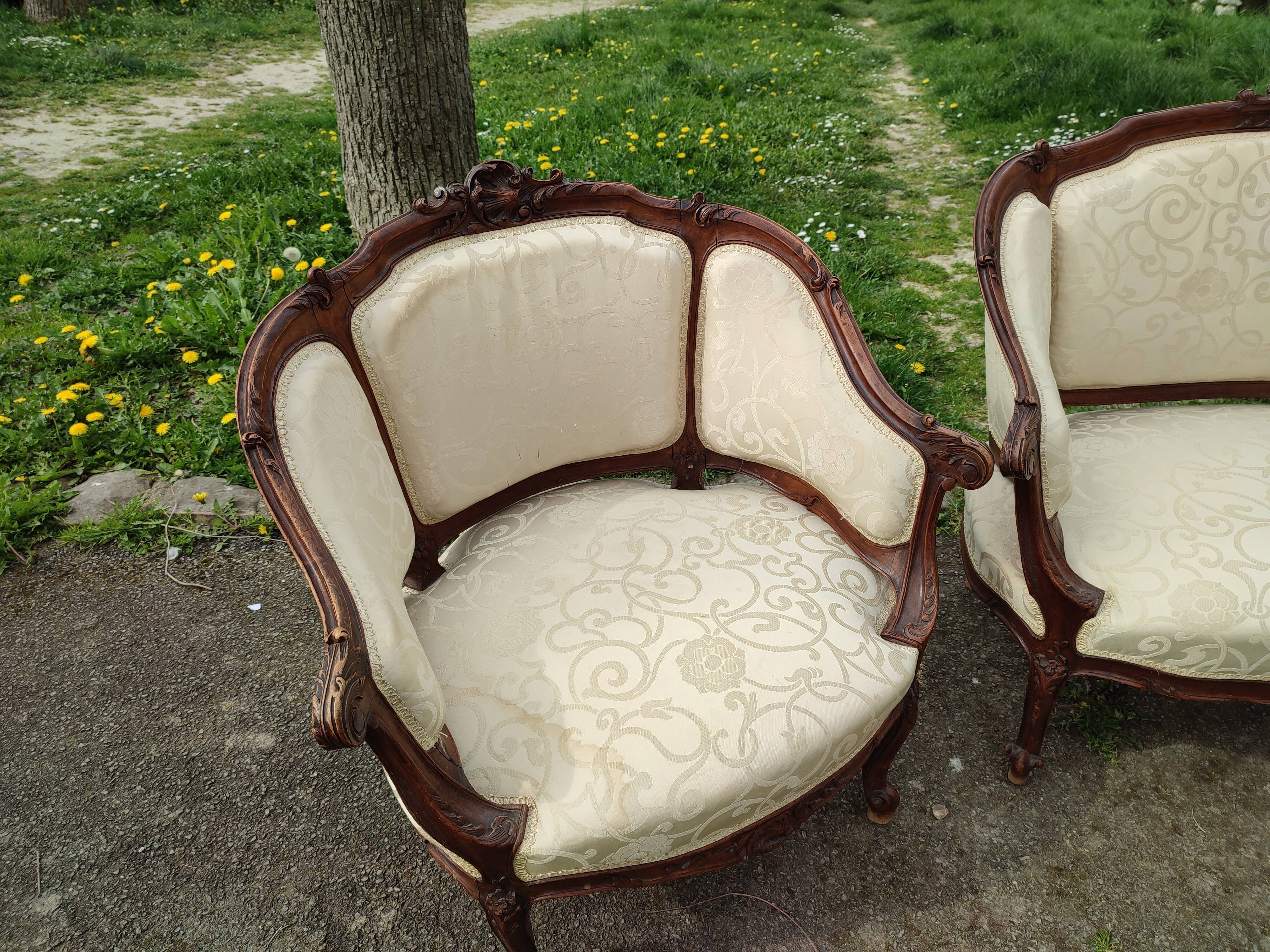 Louis XV rocaille style living room set