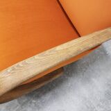 1930 Jindrich Halabala Bentwood Armchair in Rusty Orange Velvet