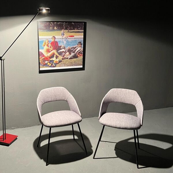 Duo de chaises tonneau 1950