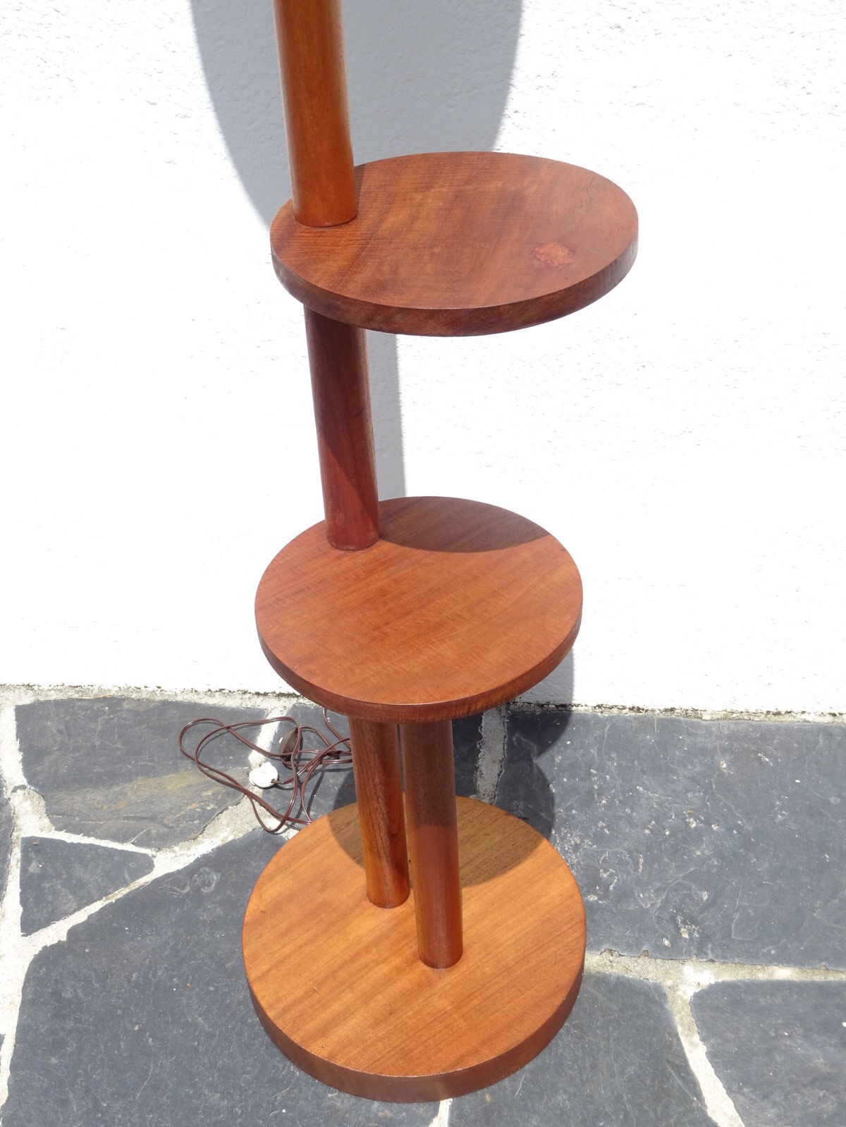 Mahogany art deco floor lamp