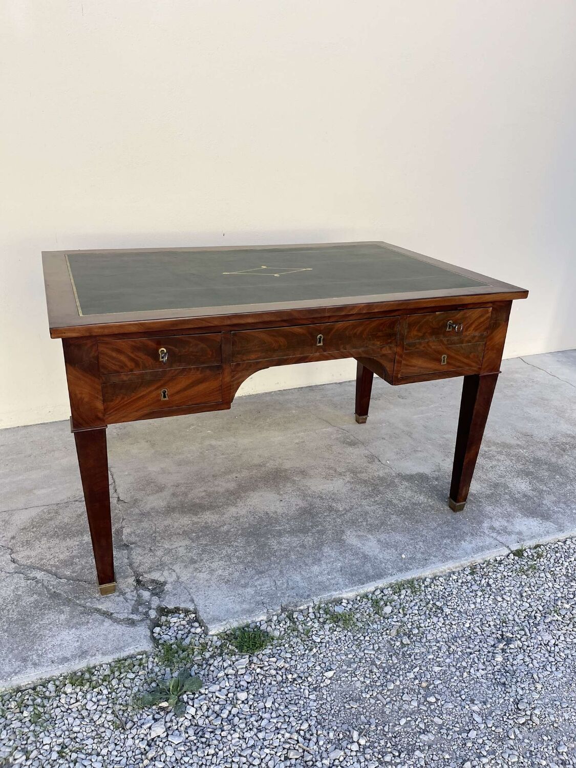 Empire style desk in solid mahogany, 19th century