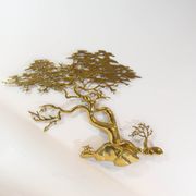 Brass wall sculpture