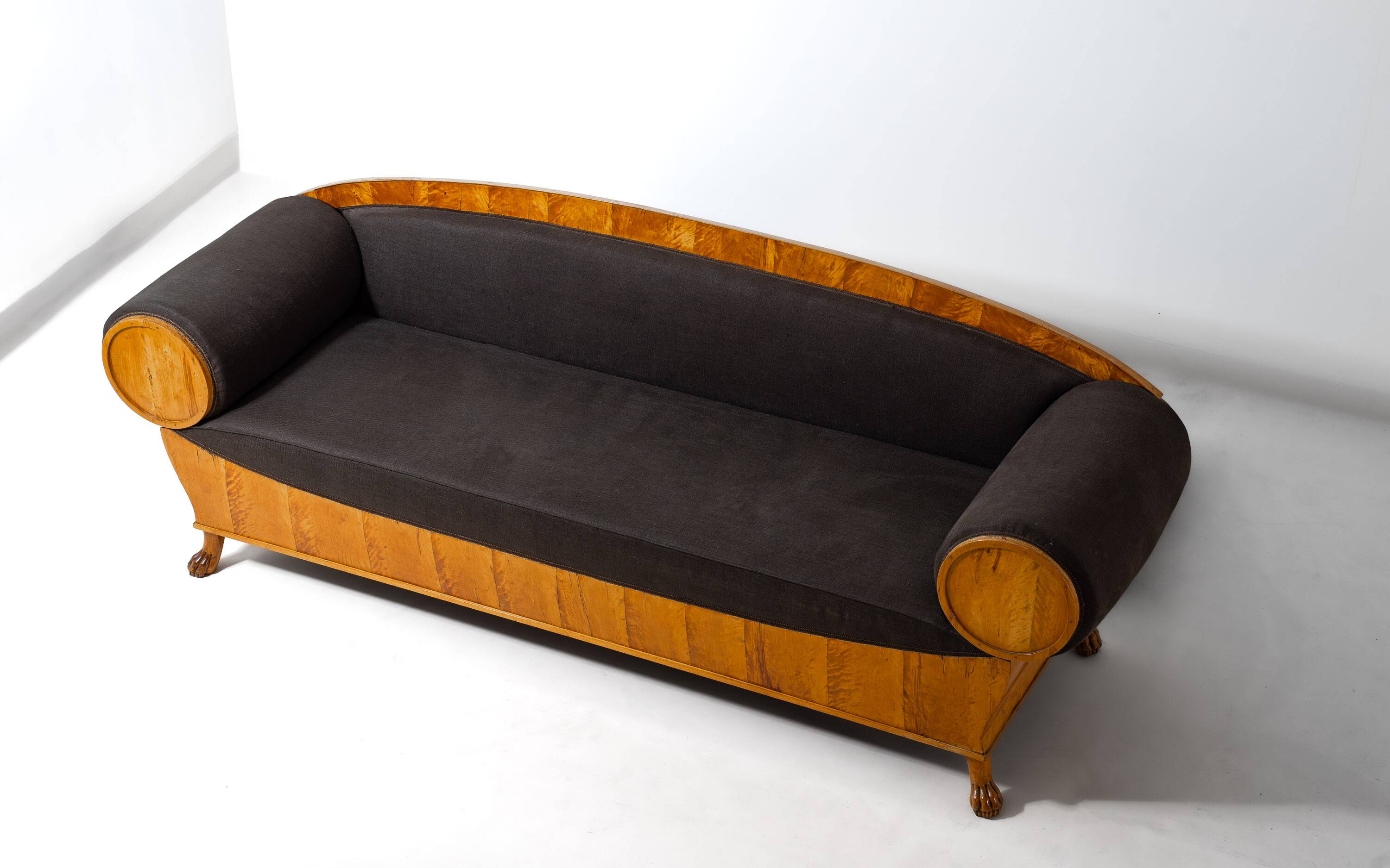 Geometric Art Nouveau sofa, Sweden 1920s