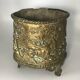 Antique Napoleon III Brass Planter with Embossed Hunting Scene Decor