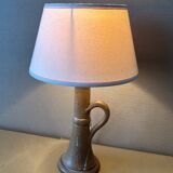 Petite lampe à poser, lampe de chevet vintage En grès émaillé, bon état, au