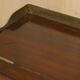 Bureau de campagne Davenport victorien antique en cuir avec galerie en laiton