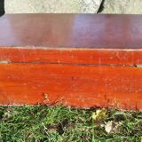 suitcase, wooden trunk