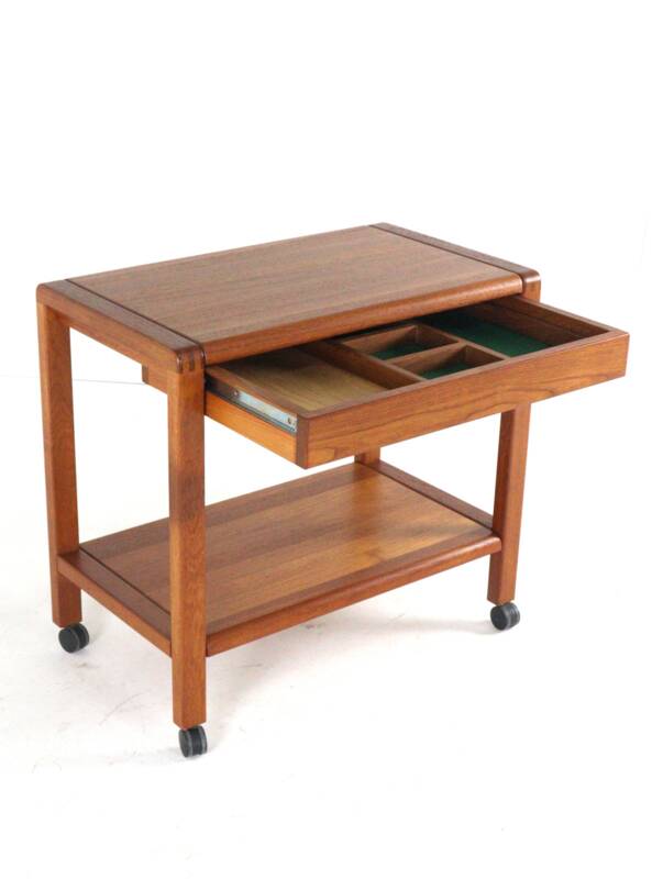Teak trolley with drawer 'Grove' - danish design in teak