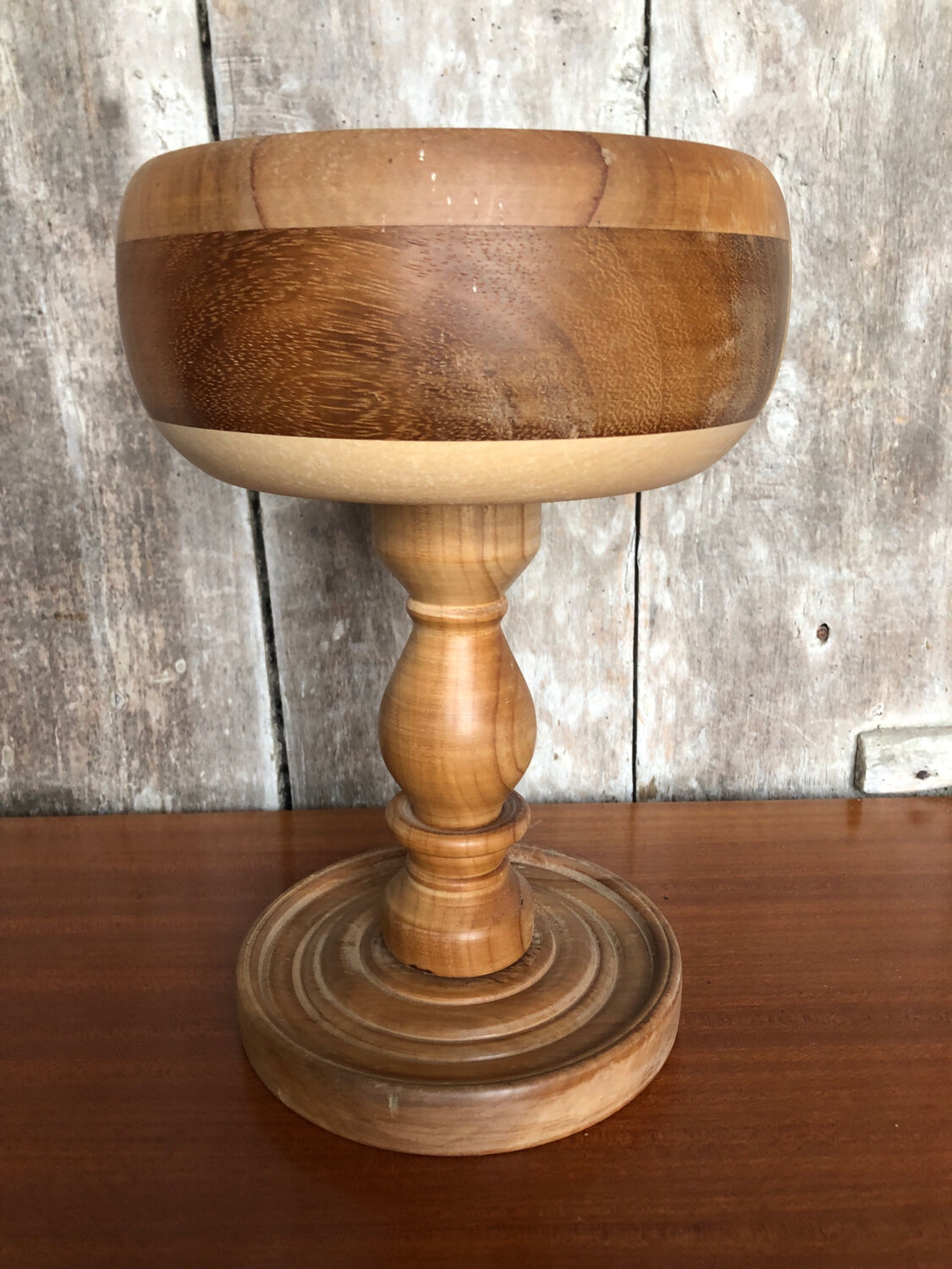 Old turned wood cutting