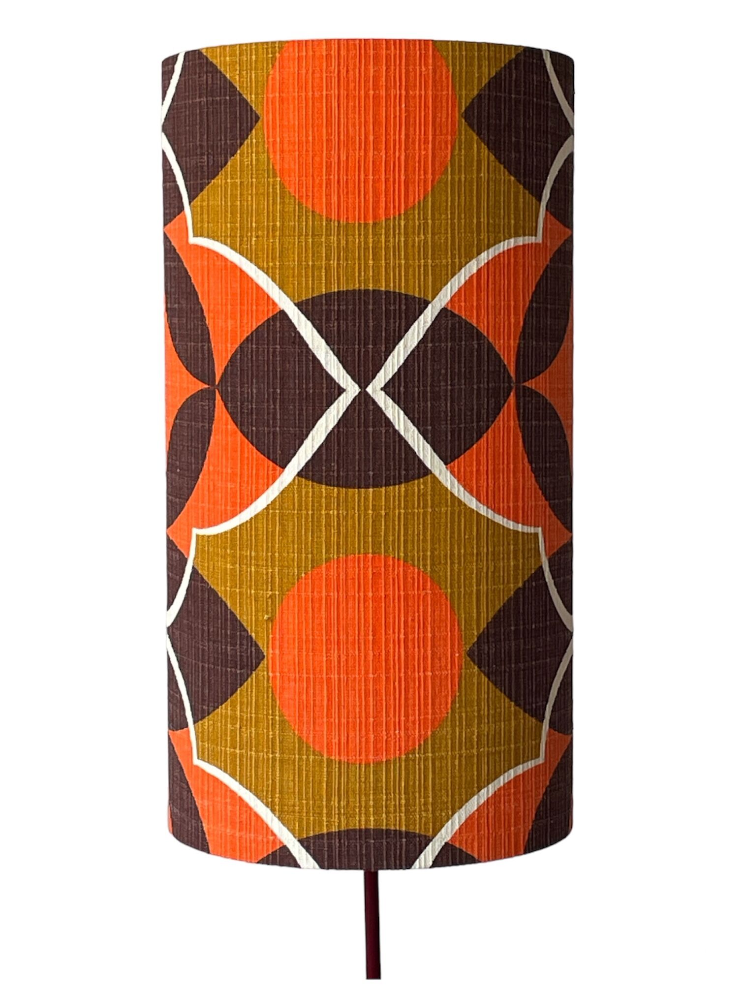 Oblivion lampshade H38 D20 - vintage 70's fabric