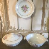 Set of tureen, salad bowl and "Irene" dish in Luneville earthenware