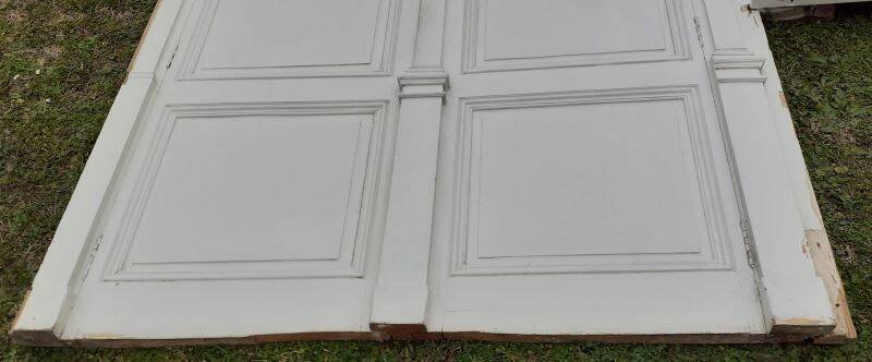 19th century woodwork 2x2 Louis Philippe mirror doors H2.46m L4.5m