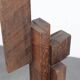 Abstract constructivist wooden sculpture, Netherlands, 1970s