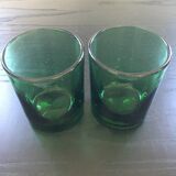 Paire de verres verts épais