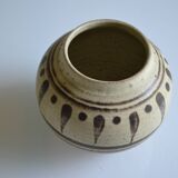 Vase en grès signé céramiste à identifier