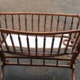 Turned wooden cradle half 20th century