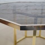 Brass  Italian coffee table by Romeo Rega, 1970s