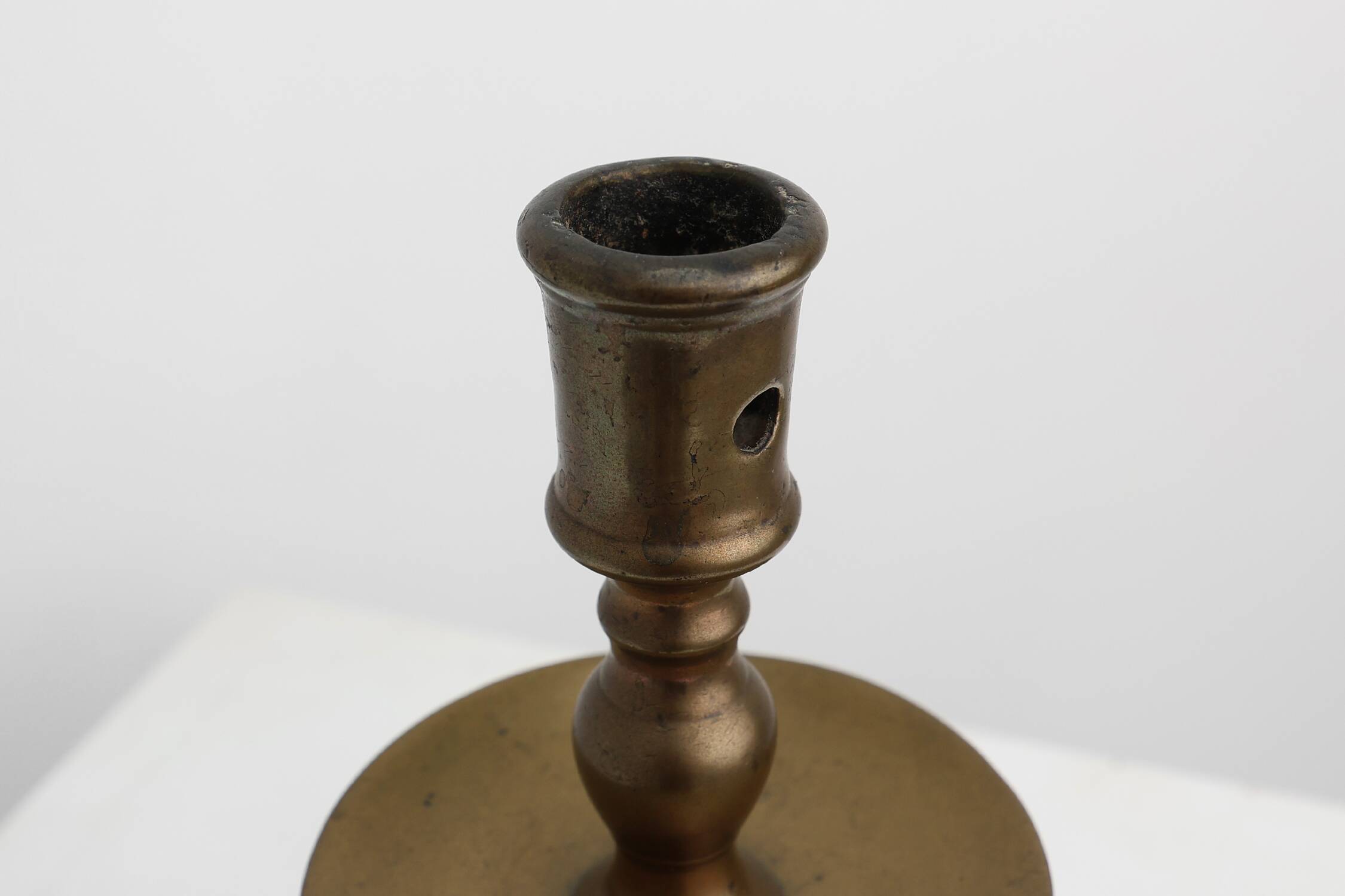 17th-Century Belgian Bronze Candlestick in Renaissance Style