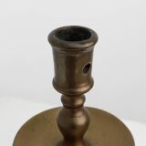 17th-Century Belgian Bronze Candlestick in Renaissance Style
