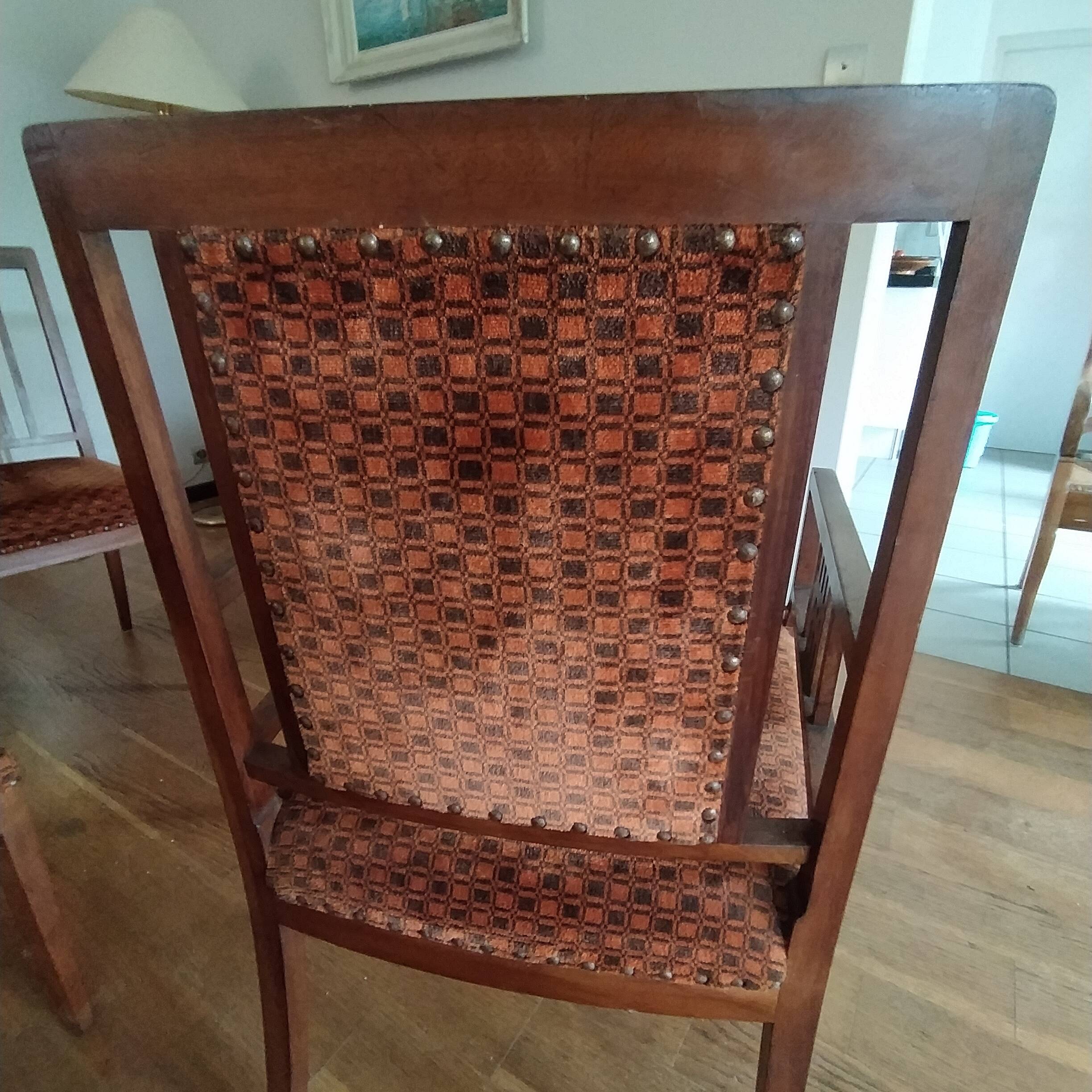 2 Art Deco chairs and 2 armchairs, 1930.