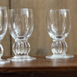 Lot of 5 glasses with digestive lalique france