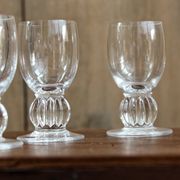 Lot of 5 glasses with digestive lalique france