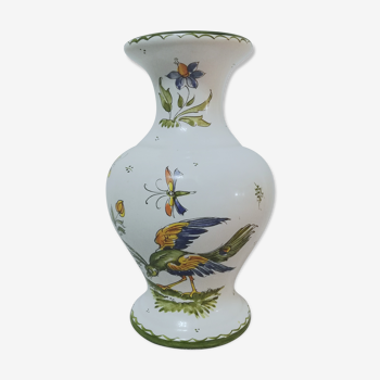Vase en faïence de Moustiers hauteur 18 cm