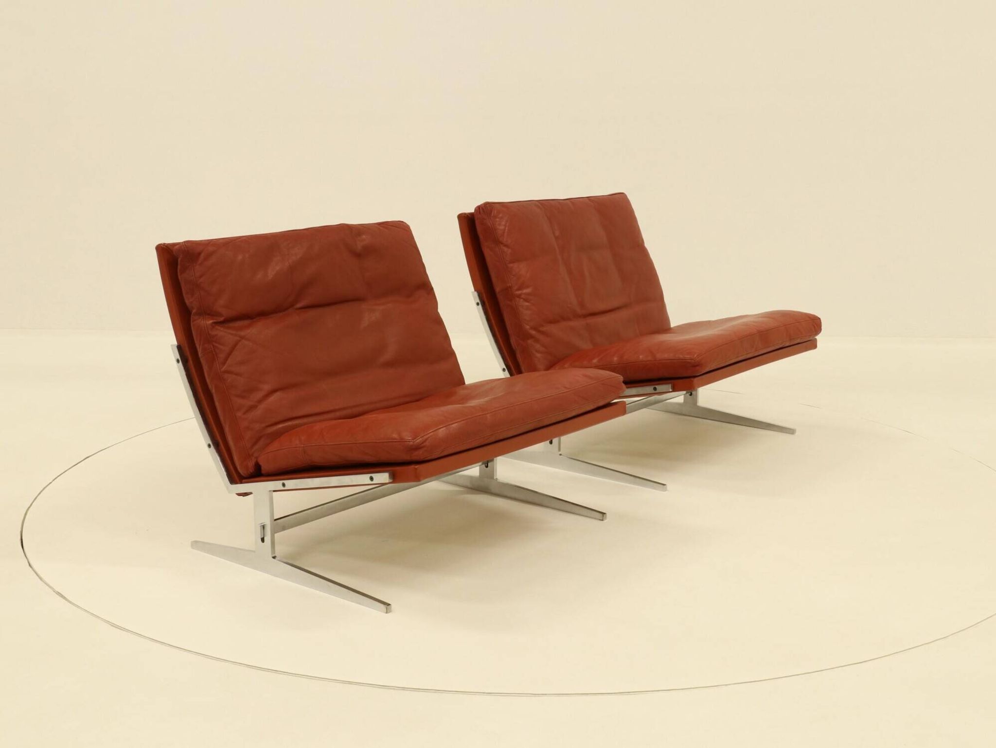 2 Easy Chairs Model BO 561 by Preben Fabricius & Jorgen Kastholm for BO-EX 1960s
